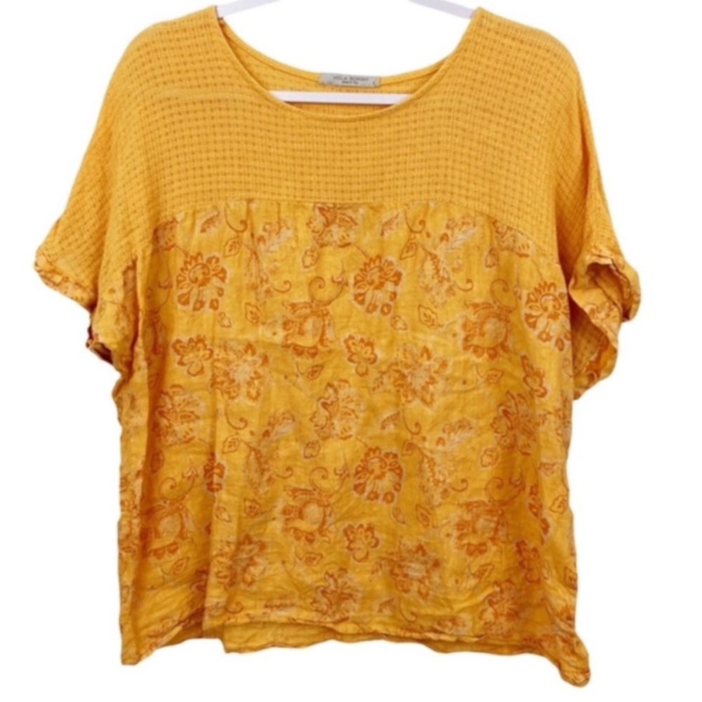 VIOLA BORGHI LINEN TOP size L